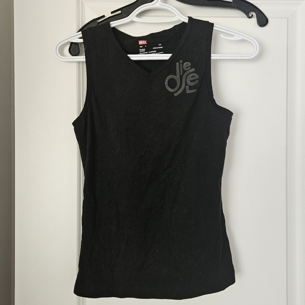 #05- DIESEL ladies tank top black size S